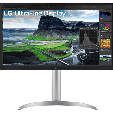 LG Ultrafine 27UQ850V-W 27 4K UHD Monitor (Weiß Silber, 2x HDMI, Display Port, 2x USB-A, USB-B, USB-C)