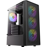 Antec Ax26 RGB Elite Midi-Tower-Gehäuse (schwarz | 3x USB-A | gehärtetes Glas)