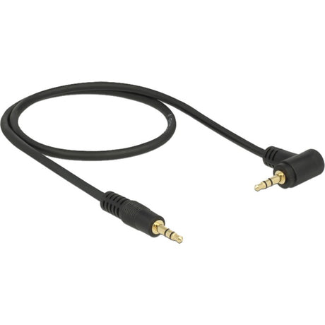 Delock 3,5 mm Stecker > 3,5 mm Stecker Kabel (schwarz, 0,5 Meter)