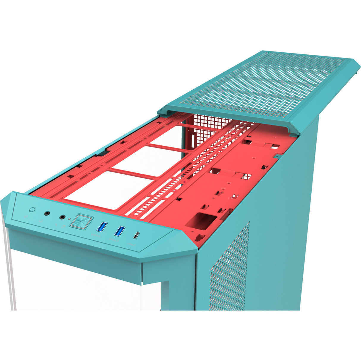 Thermaltake View 600 tg Mint Strawberry Big-Tower-Gehäuse (Mint Berry | 2x USB-A | 1x USB-C | gehärtetes Glas)