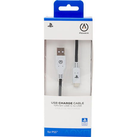 Powera USB-C-Kabel für Playstation 5 (schwarz und weiß, 3 Meter)