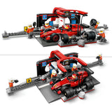 Lego City F1 Boxenstopp und Boxencrew mit Ferrari-Auto – 60443