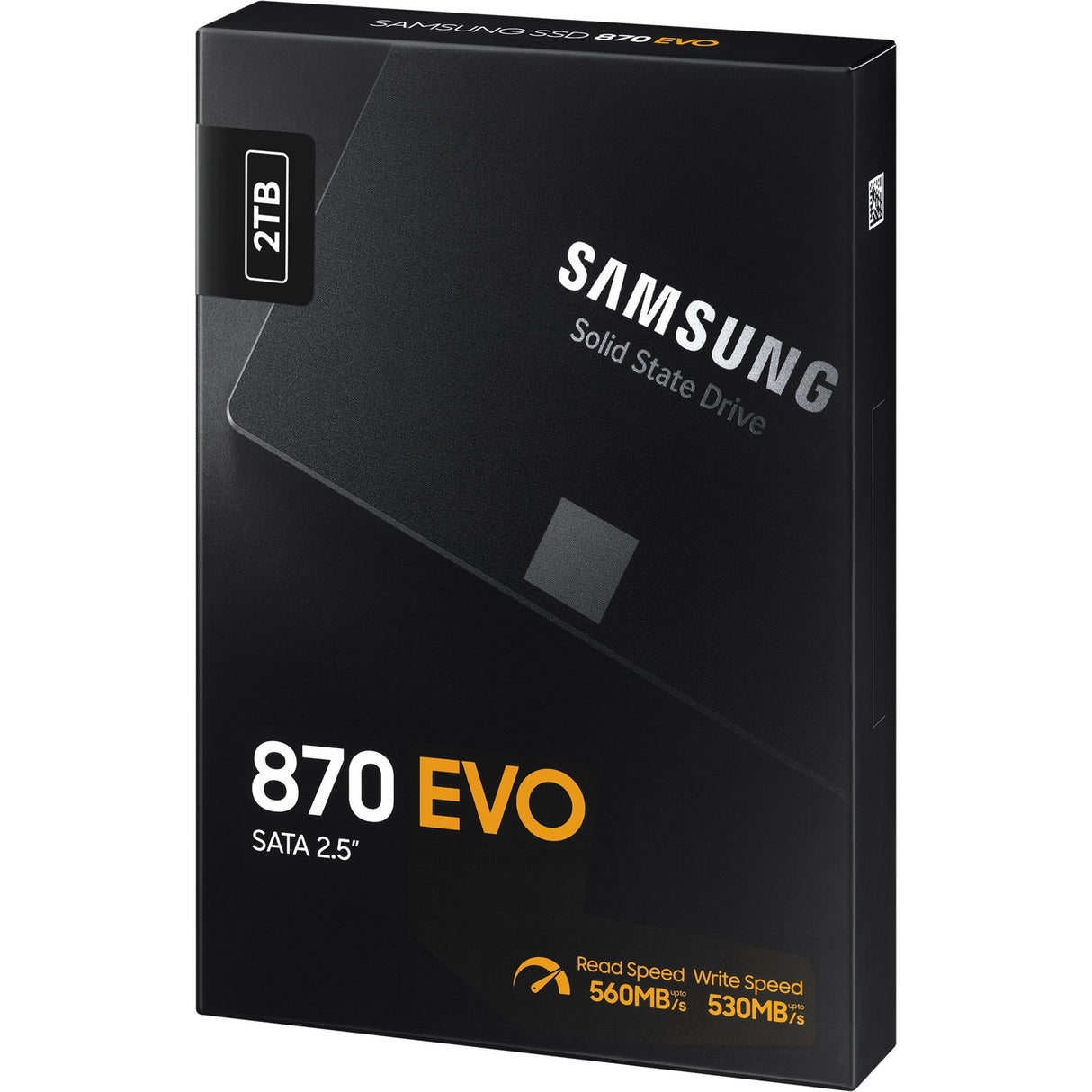 Samsung mz-77e2t0b 870 evo SSD, 2 TB, 2,5, SATA3, 6 Gbit/s, 3D V-NAND, 560 550 MB s, 512 MB DDR4