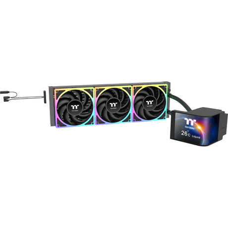 Thermaltake Magcurve 360 Ultra Arbb Sync AIO Flüssigkeitskühler Wasserkühlung (Schwarz)