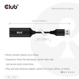 Club 3D USB-A-auf-RJ45-Ethernet-5-Gbit/s-Adapter (schwarz)