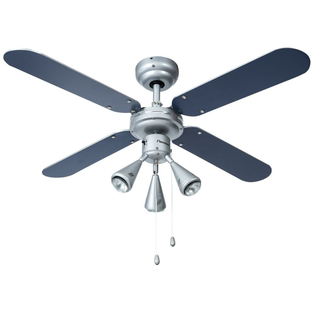 Bestron DLHB42S Deckenventilator mit Beleuchtung