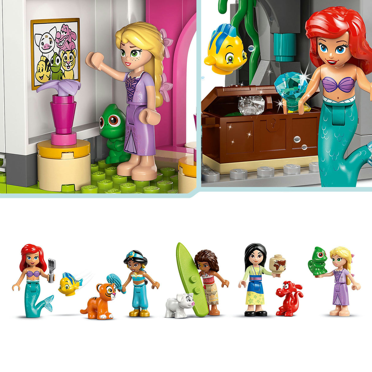 Lego 43267 Disney Princess, Prinzessinnenschloss und königliche Haustiere