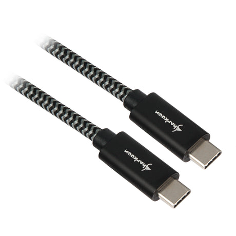 Sharkoon USB 3.2 Kabel, USB-C > USB-C (schwarz grau, 1 Meter)