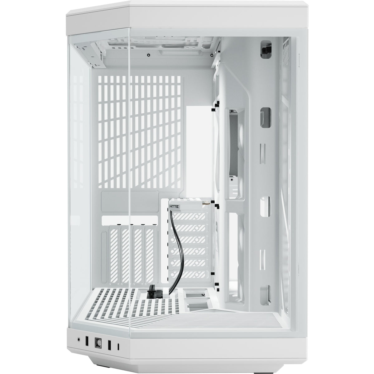 Hyte y70 Midi-Tower-Gehäuse (weiß | 2x USB-A | 1x USB-C | gehärtetes Glas)
