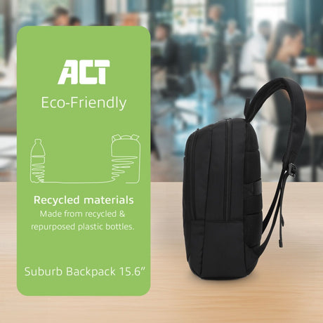 Act Connectivity Suburb Rucksack für Laptops bis 15,6 Zoll (schwarz)