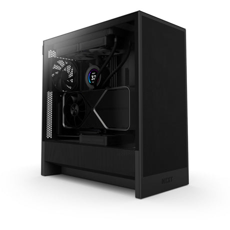 Nzxt h5 flow v2 midi tower behuizing (zwart | 1x usb-a | 1x usb-c | tempered glass)