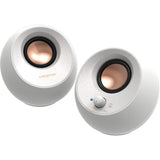 Creative Pebble V3 PC-Lautsprecher (weiß, Bluetooth, USB-C, Aux)