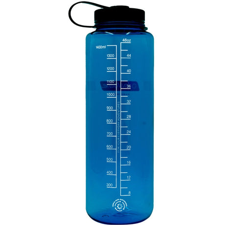 Nalgene Trinkflasche Wide Mouth Sustain Silo 1,5 Liter (transparent blau)