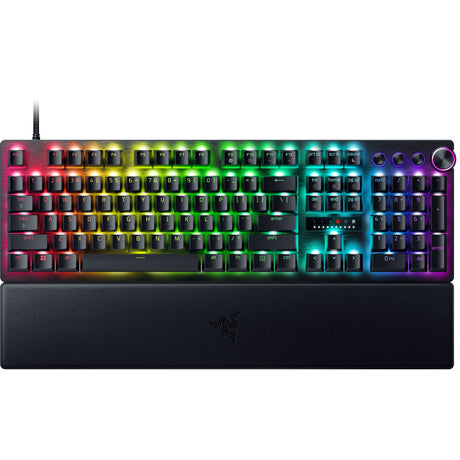 Mechanische Gaming-Tastatur Razer Huntsman V3 Pro RGB (Schwarz, US-Layout (QWERTY), analog optisch Gen 2, 100 %, Double-Shot PBT)