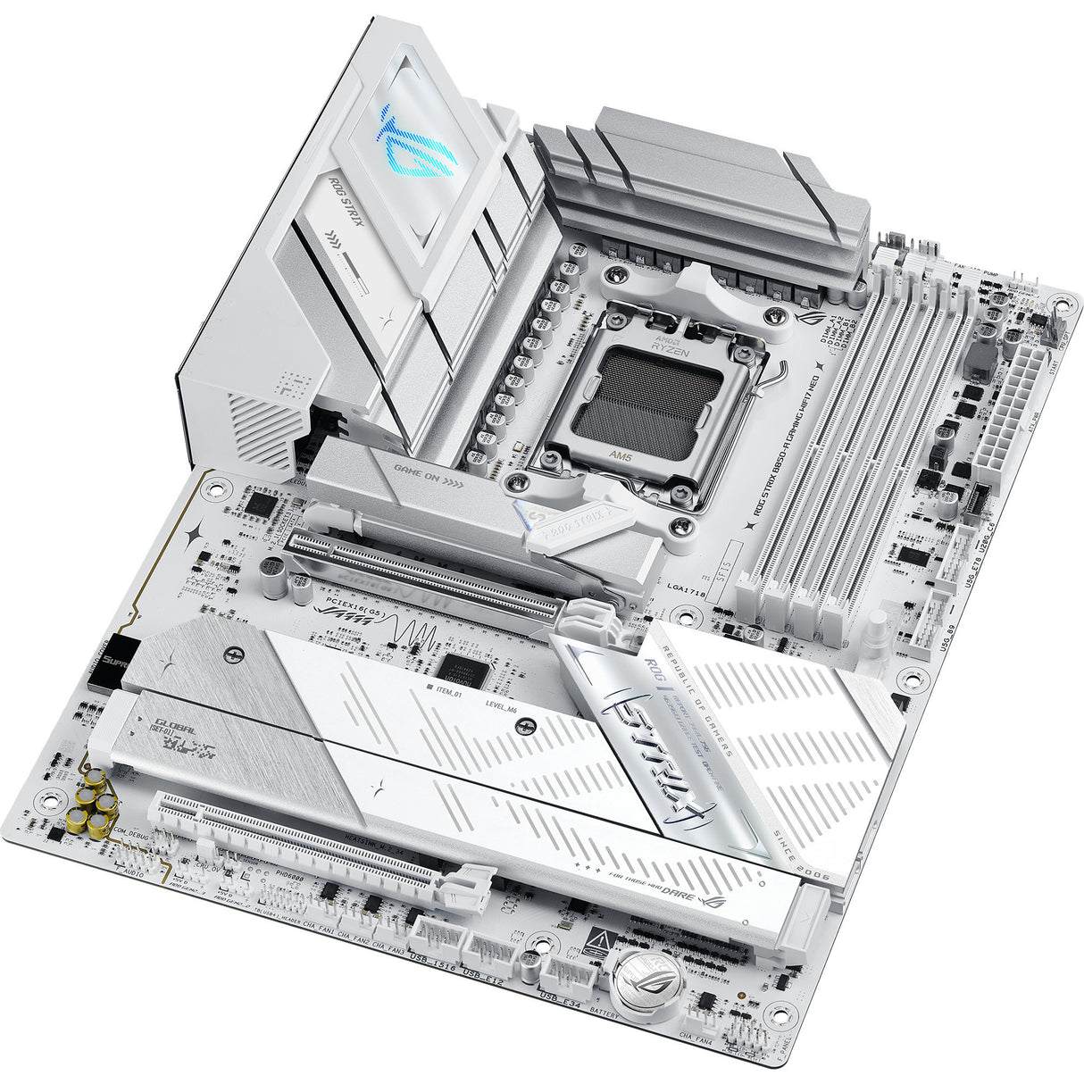 Asus rog strix b850-a gaming wifi7 neo socket am5 moederbord (wit, 5gb-lan, wi-fi 7, bt 5.4, sound, atx)