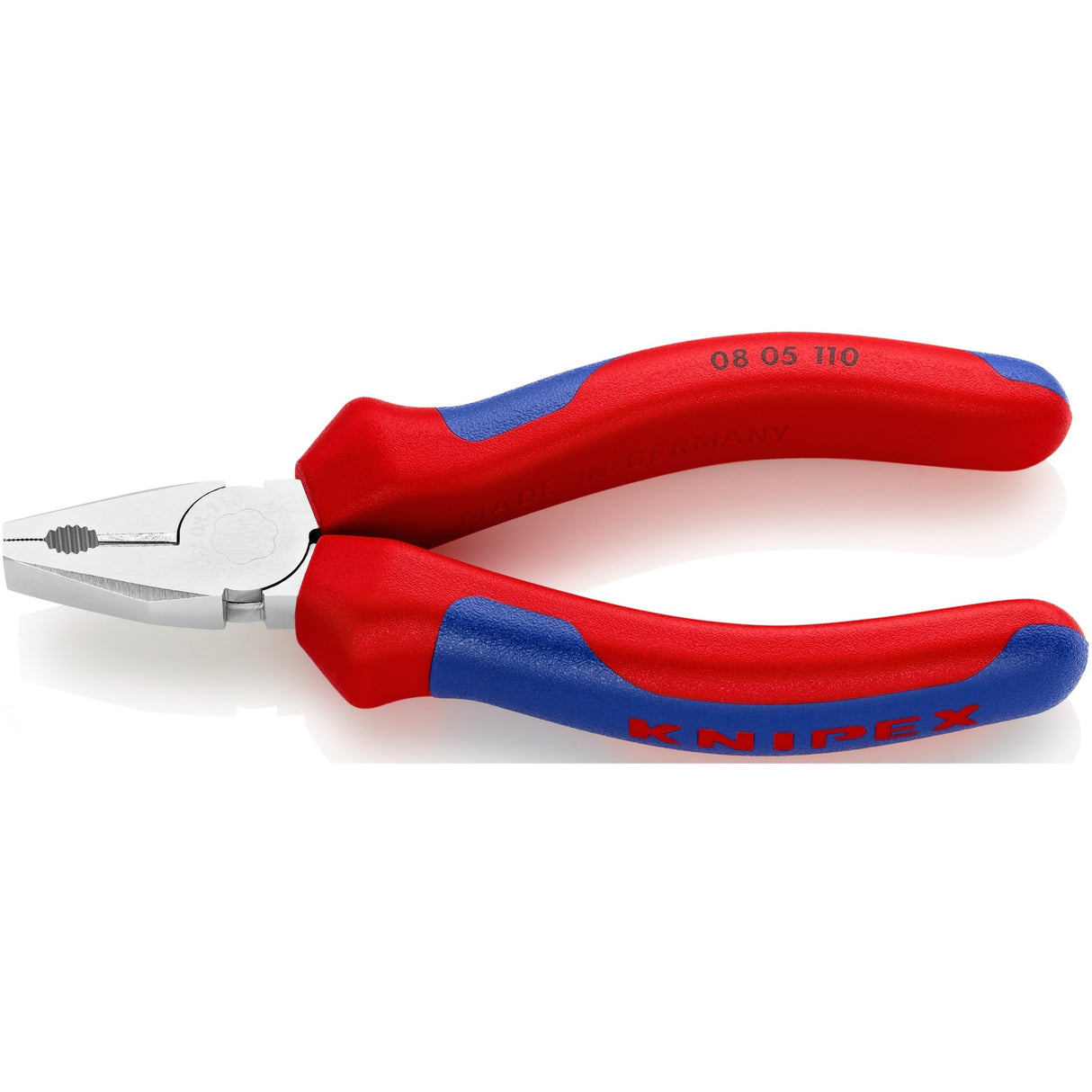 Knipex Mini-Kombizange 08 05 110 Kombizange (rot blau, Länge 110mm)