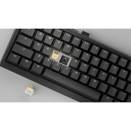 Ducky One X Mini kabellose mechanische RGB-Tastatur (schwarz, US-Layout (QWERTZ), induktiv, 60 %, Hot-Swap-fähig, PBT, 2,4 GHz | Bluetooth | USB-C)