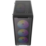 Antec VX310 ArGB Midi-Tower-Gehäuse (schwarz | 3x USB-A | gehärtetes Glas)