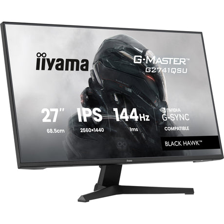 Iiyama G-Master Black Hawk G2741QSU-B1 27 Gaming-Monitor (schwarz, HDMI, DisplayPort, 2x USB-A, USB-B, 144 Hz)