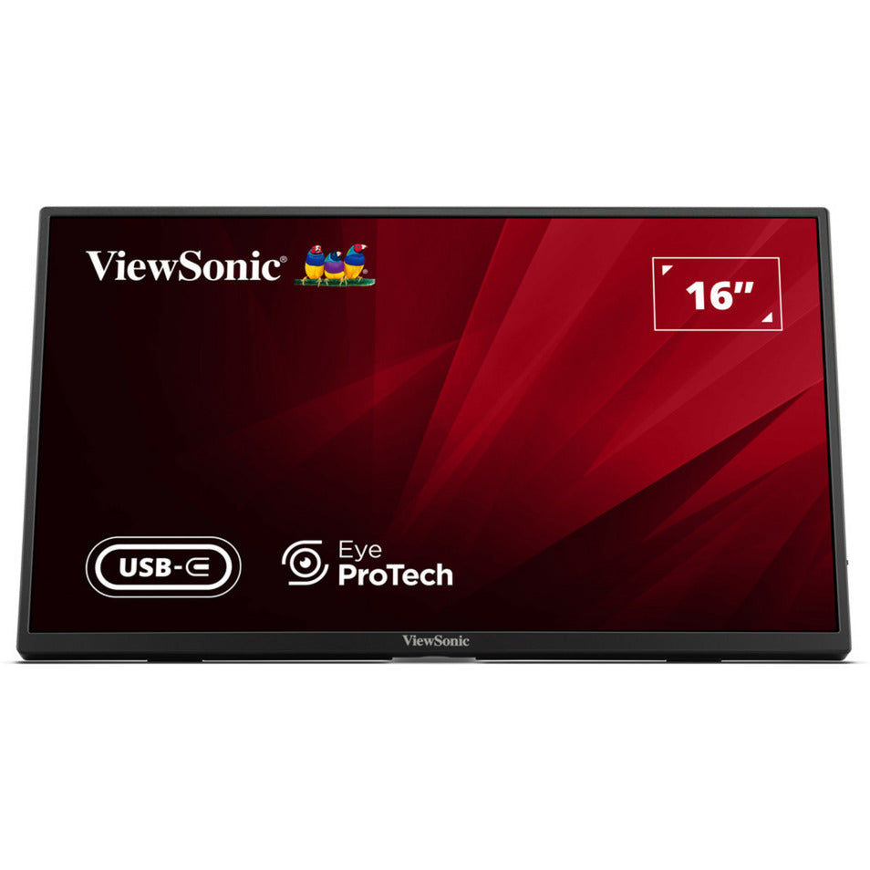 Viewsonic VA1650 leichter tragbarer Monitor 16 (schwarz, 1x HDMI, USB-C)