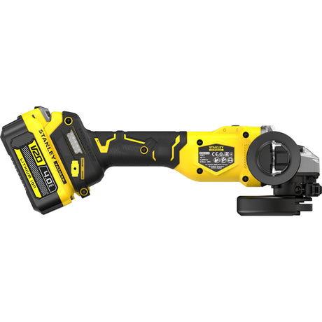 Stanley Fatmax V20 18V Winkelschleifer 125mm (schwarz gelb, Akku und Ladegerät inklusive, mit Koffer)