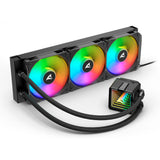 Sharkoon S100 ArGB Wasserkühlung (schwarz, 4-Pin-PWM-Lüfteranschluss)