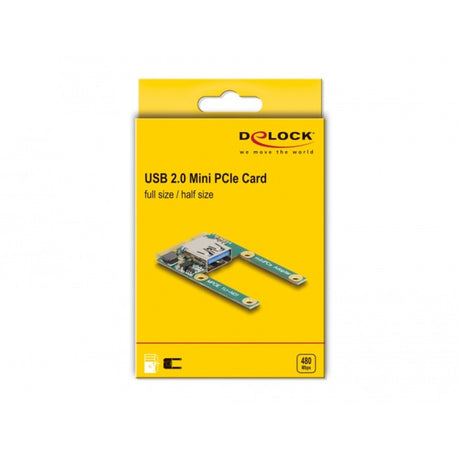 Delock Mini PCIe i o 1 x USB 2.0 Typ-A Buchse Full-Size-Half-Size-Controller
