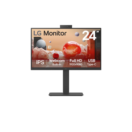 24ba850 23,8-Monitor (schwarz, HDMI, Display-Port, Audio, LAN, USB-C, Webcam)