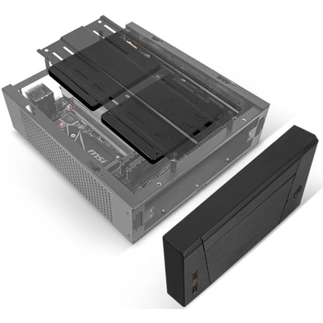 Silverstone sst-ml10b htpc-gehäuse (schwarz | 2x usb-a)