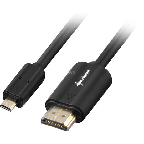 Sharkoon HDMI > Micro HDMI 2.0 Kabel (schwarz, 1 Meter, 4k)