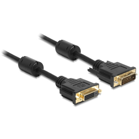 Delock DVI (24+1) (Stecker) > DVI (24+1) (Buchse) Verlängerungskabel (schwarz, 5 Meter)