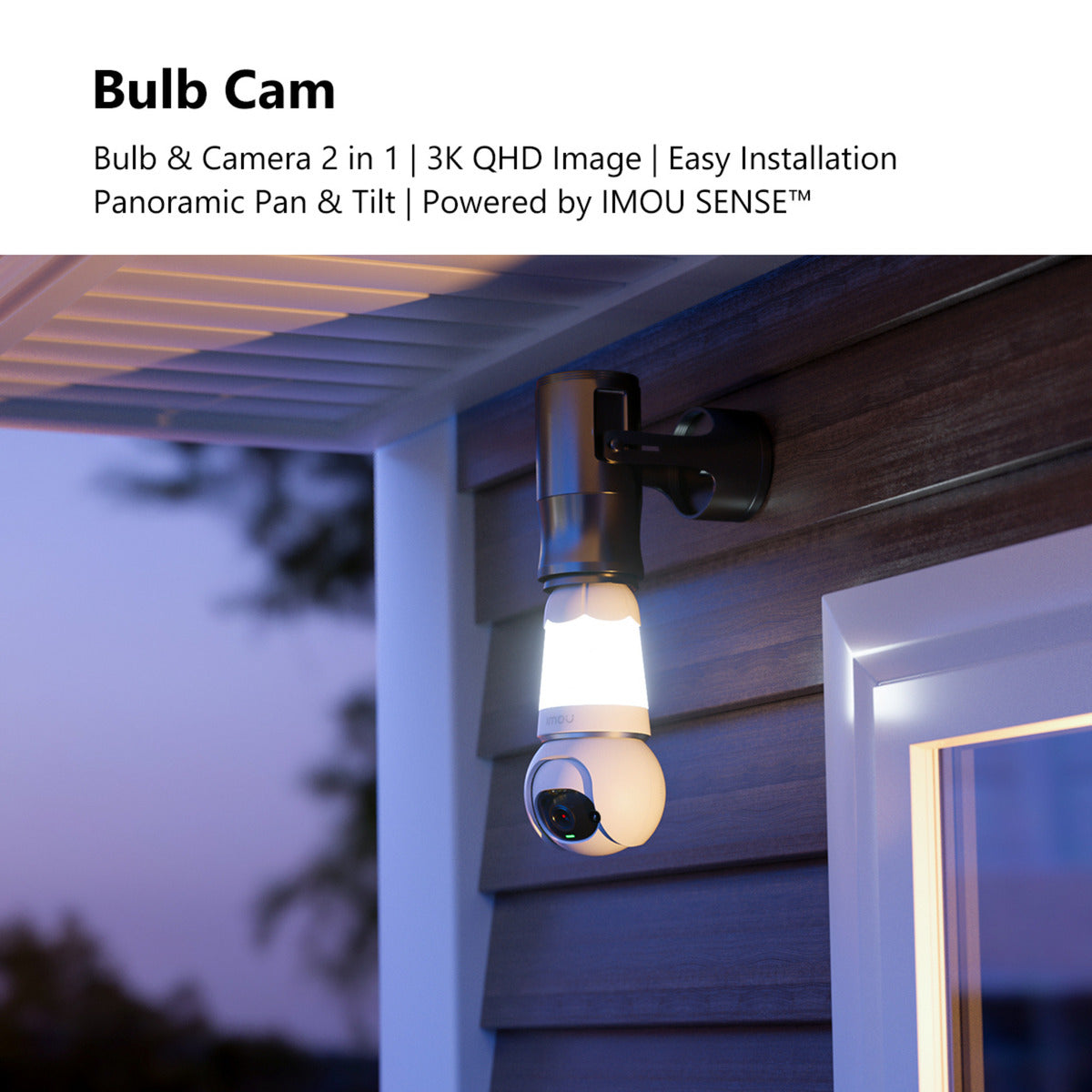 Imou Bulb Cam 2K Überwachungskamera (weiß, E26 E27 Universal-Schraubfassung)