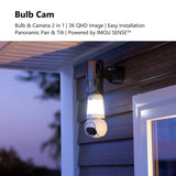 Imou Bulb Cam 2K Überwachungskamera (weiß, E26 E27 Universal-Schraubfassung)
