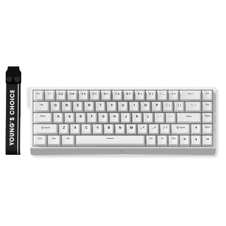 Mchose Ace 68 Hall-Effekt-Magnetschalter-Gaming-Tastatur (weiß, US-Layout (QWERTY), Ice Rhino Magnetic, 65 %, RGB, Hot-Swap, USB-C, Hall-Effekt-Sensor)
