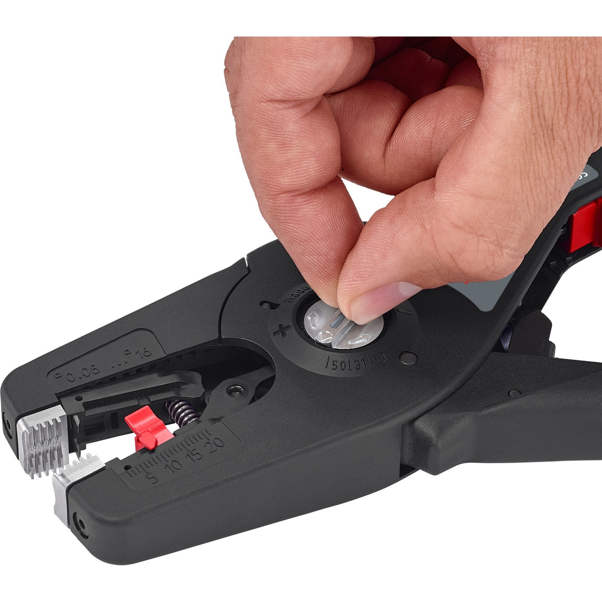 Automatische Abisolierzange von Knipex | Länge 195 mm | 0,08-16 (awg 28-5) mm² | 1 Stück - 12 52 195 - 12 52 195