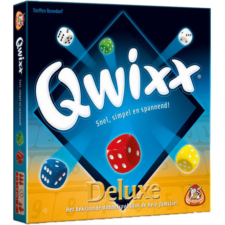 White Goblin Games Qwixx Deluxe Würfelspiel (niederländisch, 2 - 4 Spieler, 15 Minuten, ab 8 Jahren)