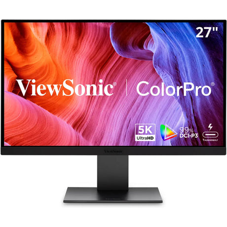 Viewsonic VP2788-5k Mac-kompatibler 27 4K-UHD-Monitor (schwarz, 2x Thunderbolt 4, 1x HDMI, 1x Displayport, USB-A, USB-C)