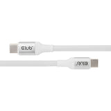 Club 3D USB-C Magnetspule 240 W PD3.1 weißes Kabel, 2 Meter Kabel (weiß)