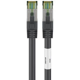 Goobay Netzwerkkabel Kat.8.1 s FTP (schwarz, 0,5 Meter)