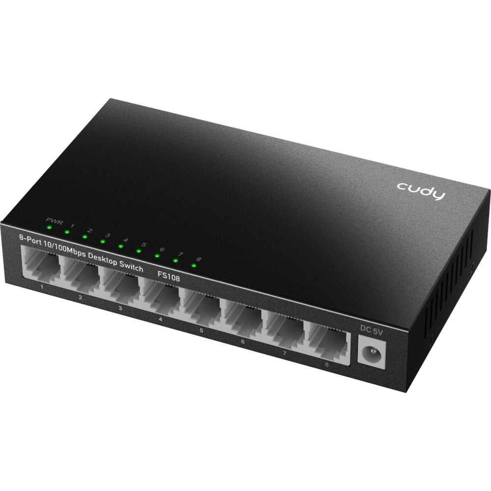 Cudy 8-Port 10 100 Mbit/s Desktop-Switch (schwarz)