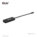 Club 3D USB-C auf Triple DisplayPort MST Hub (Schwarz, 4K60Hz)
