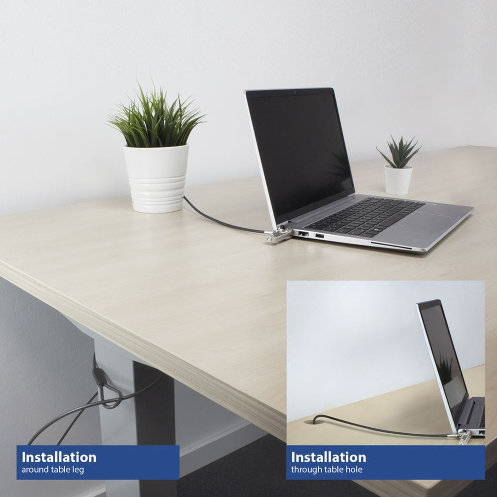 Laptopschloss act ac9025 grau 2000 mm
