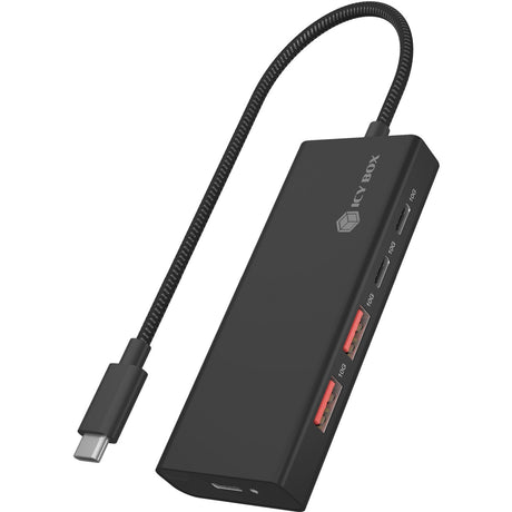 Icy Box ib-hub1436-cpd USB-Hub (schwarz, 2x USB-A, 2x USB-C)
