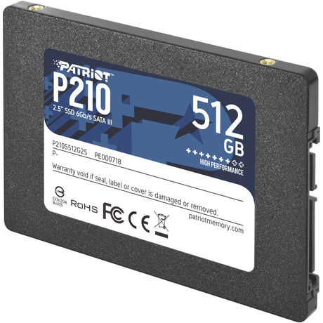 Patriot p210, 512 GB SSD (schwarz, p210s512g25, SATA III)