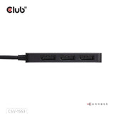 Club 3D USB-C auf Triple DisplayPort MST Hub (Schwarz, 4K60Hz)
