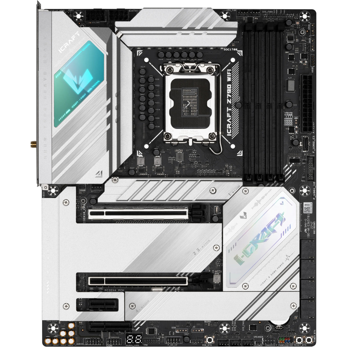 Maxsun ms-icraft z790 wifi v2 socket 1700 moederbord (zwart, raid, 2x 2.5 gb-lan, wlan, bt, sound, atx)