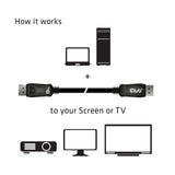 Club 3D Displayport 1.4 Vesa-zertifiziertes Kabel männlich-männlich (schwarz, 2 Meter, 8k 60 Hz, 32,4 Gbit/s)