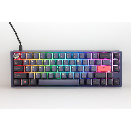 Mechanische Tastatur Ducky One 3 Cosmic Blue SF RGB (dunkelblau, US-Layout (Qwerty), Cherry MX Red, 65 %, RGB-LEDs, Double-Shot PBT, Hot-Swap-fähig, Quack-Mechanik)