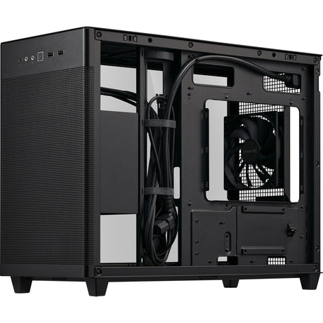 Asus Prime Ap201 Mini-Tower-Gehäuse (schwarz | 2x USB-A | 1x USB-C | gehärtetes Glas)