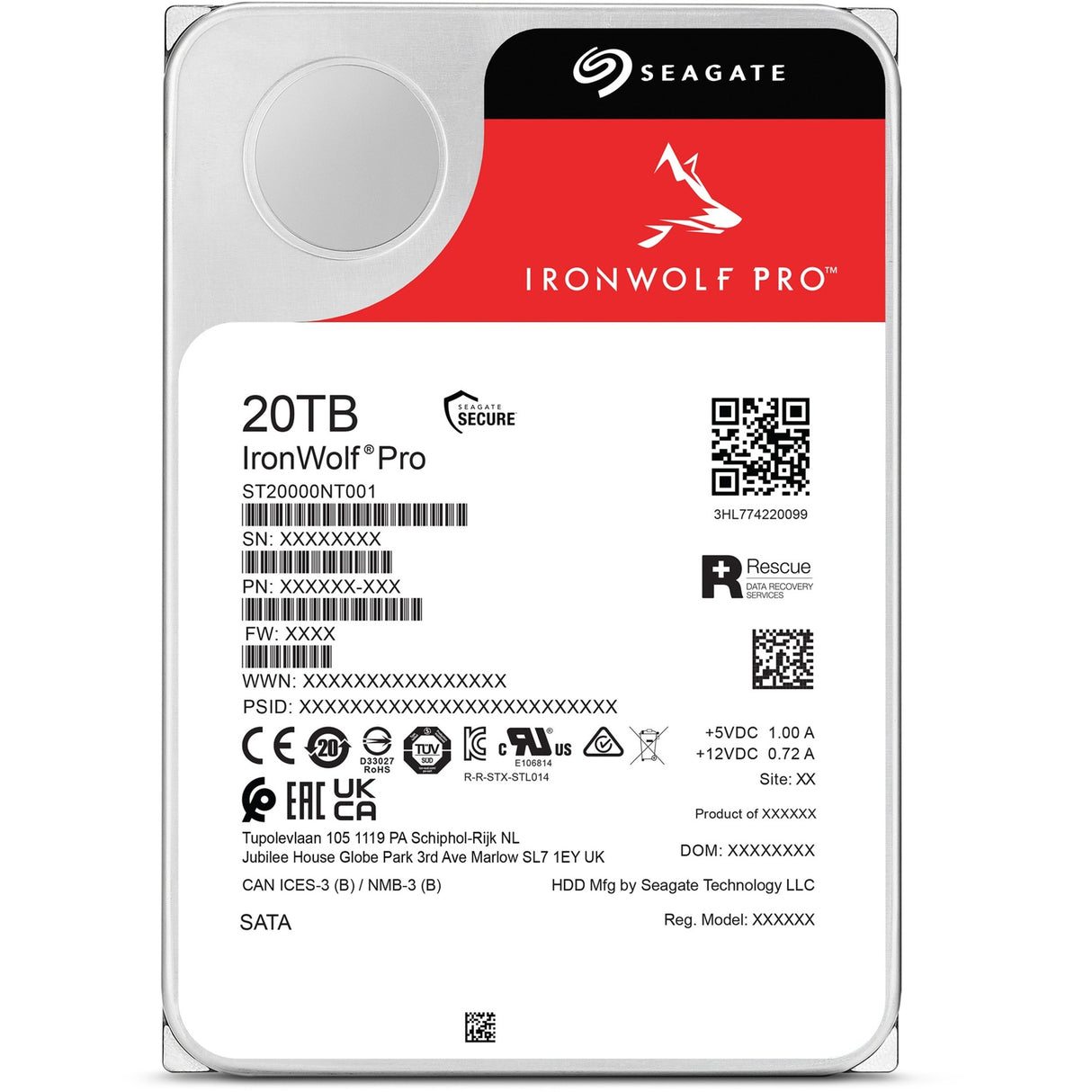 Seagate Ironwolf Pro 20 TB Festplatte (ST20000NT001, SATA 600, 24 7)